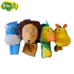 پک 4 عددی عروسک - میمون، شیر، طوطی، زرافه